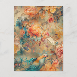 Cartão Postal Cartão-postal Colorido de Aves