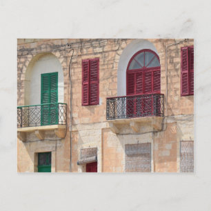 Cartão Postal Cartão-postal Colorido para Janelas em Malta