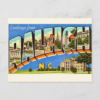Cartão Postal Cartão-postal Colorido Raleigh NC Saudações
