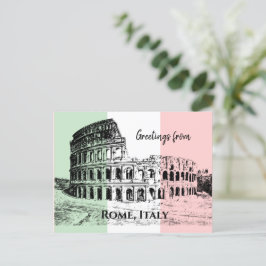 Cartão Postal Cartão-postal Coluna Design do Sinalizador Italian