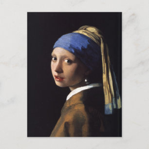 Cartão Postal Cartão-postal com a pintura de Johannes Vermeer