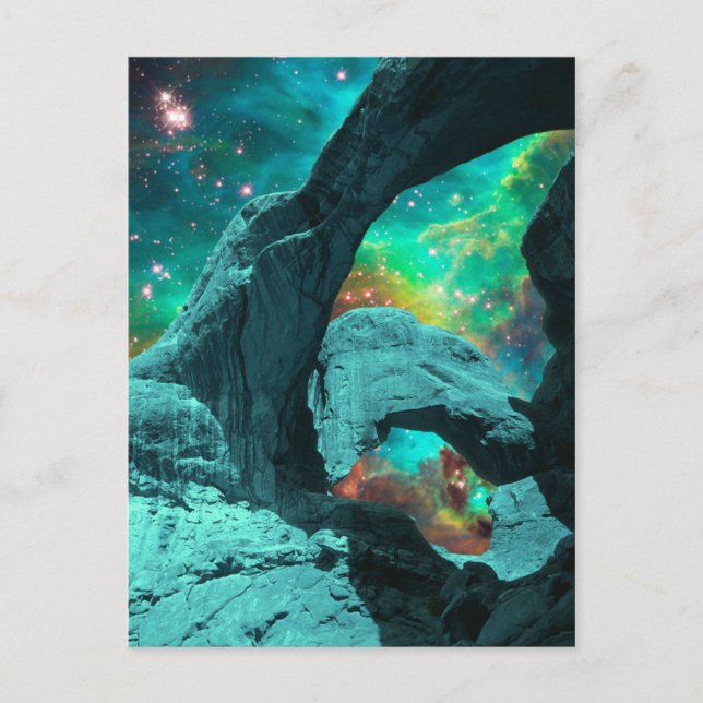 Cartão Postal Cartão-postal com Arco Duplo no Espaço (Frente)