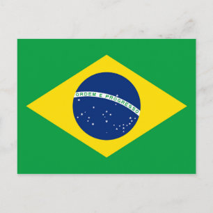 Cartão Postal Cartão-postal com bandeira brasileira