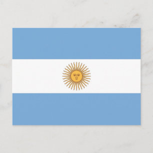 Cartão Postal Cartão-postal com bandeira da Argentina