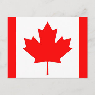 Cartão Postal Cartão-postal com bandeira do Canadá