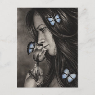 Cartão Postal Cartão-postal com borboletas azuis
