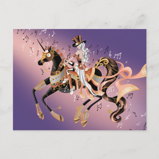 Cartão Postal Cartão-postal com bugigangas e púrpura (Frente)