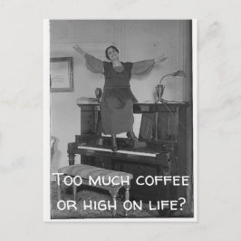 Cartão Postal Cartão-postal com Café ou Alta na Vida