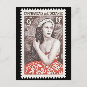 Cartão Postal Cartão-postal com carimbo gravado na Vintage