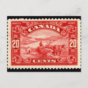 Cartão Postal Cartão-postal com carimbo gravado na Vintage