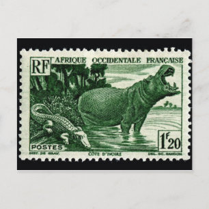 Cartão Postal Cartão-postal com carimbo gravado na Vintage