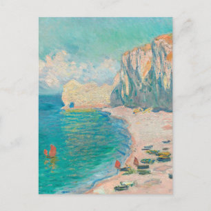 Cartão Postal Cartão-postal com Cliff de Praia com Aquarela Retr