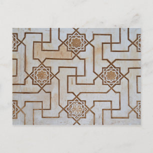 Cartão Postal Cartão-postal com Creme e Beige Arabesque