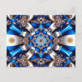 Cartão Postal Cartão-postal com Design argentino de cores