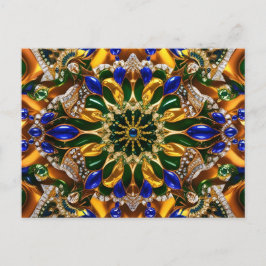 Cartão Postal Cartão-postal com Design de cores do Brasil