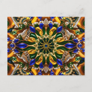 Cartão Postal Cartão-postal com Design de cores do Brasil