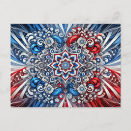 Cartão Postal Cartão-postal com Design de cores francesas