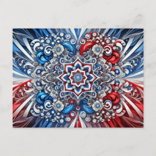 Cartão Postal Cartão-postal com Design de cores francesas