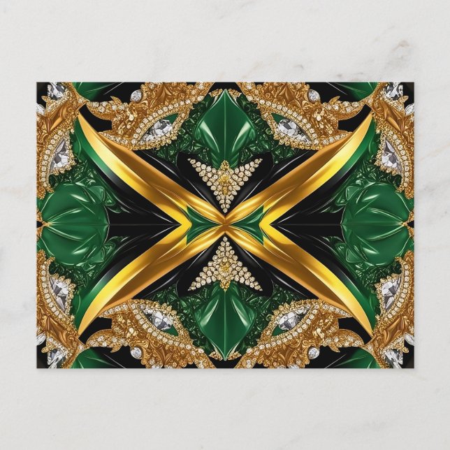 Cartão Postal Cartão-postal com Design de cores Jamaica (Frente)