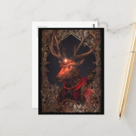 Cartão Postal Cartão-postal com estilo de vedação Steampunk Deer