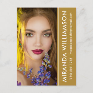 Cartão Postal Cartão-postal com faixa âmbar da placa fotográfica