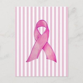 Cartão Postal Cartão-postal com faixas de fita rosa