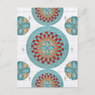 Cartão Postal Cartão-postal com inspiração sobre Mi'kmaq Quill