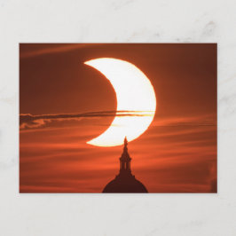 Cartão Postal Cartão-postal com legendas Solar Eclipse 2021