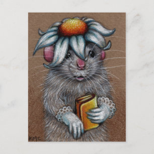 Cartão Postal Cartão-postal com luvas e chapéu de margarida