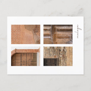 Cartão Postal Cartão-postal com mira de Málaga na Espanha