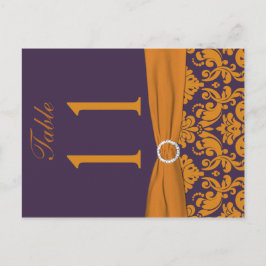 Cartão Postal Cartão-postal com números de tabela púrpura e lara