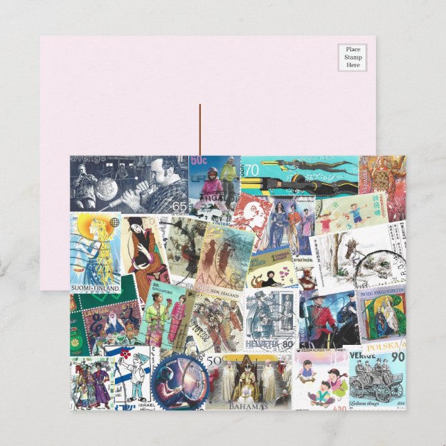 Cartão Postal Cartão-postal com Pessoas (Frente/Verso)