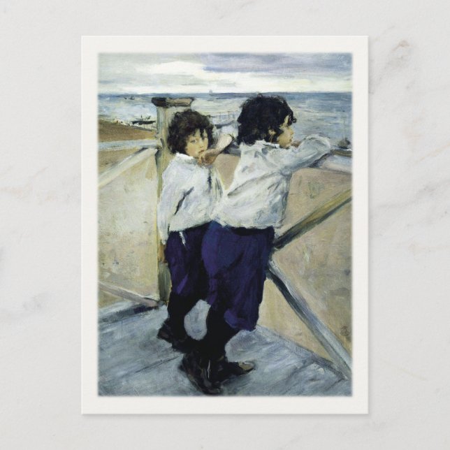 Cartão Postal Cartão-postal com pintura familiar (Frente)