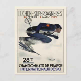 Cartão Postal Cartão-postal com Poster de Esqui Legal da França