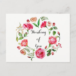 Cartão Postal Cartão-postal com Primavera cor-de-rosa