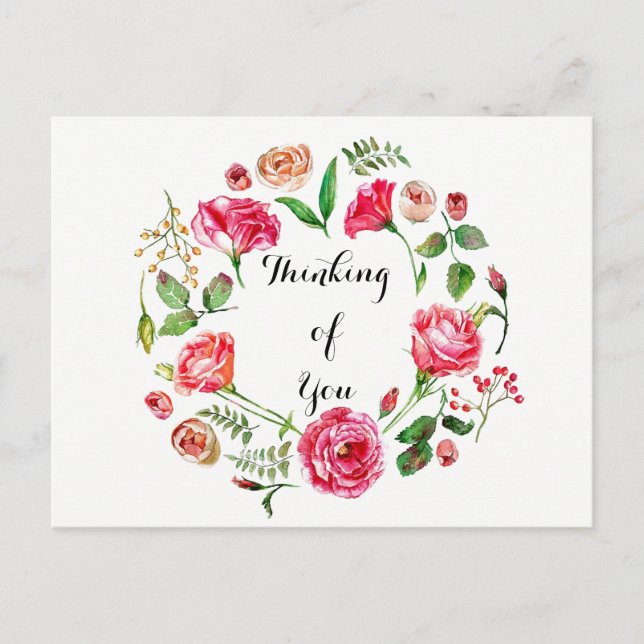 Cartão Postal Cartão-postal com Primavera cor-de-rosa (Frente)