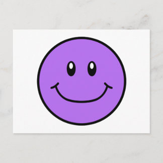 Cartão Postal Cartão-postal com rosto sorridente Roxo 0001