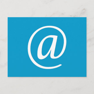 Cartão Postal Cartão-postal com símbolo @ - azul