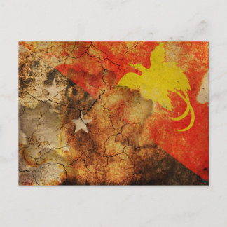 Cartão Postal Cartão-postal com Sinalizador Grunge Papua-Nova Gu