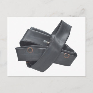 Cartão Postal Cartão-postal com tubo de pneu de borracha