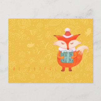 Cartão Postal Cartão-postal com uma raposa fofa fofa por dreamli