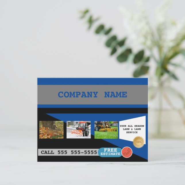 Cartão Postal Cartão-postal comercial para remoção de neve e ass (Em pé/Frente)