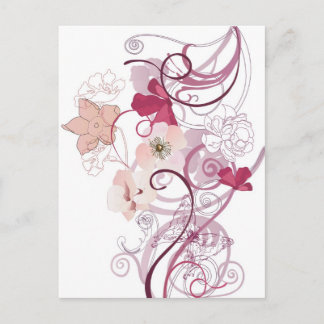 Cartão Postal Cartão-postal cor-de-rosa