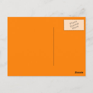 Cartão Postal Cartão-postal Cor Sólido Laranja