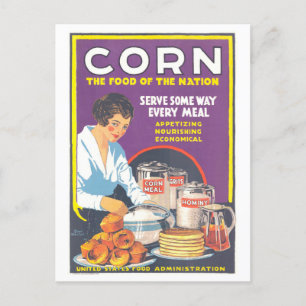 Cartão Postal Cartão-postal "Corn: A Comida da Nação" WWI
