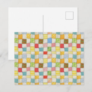 Cartão Postal Cartão-postal CRAZY QUILT