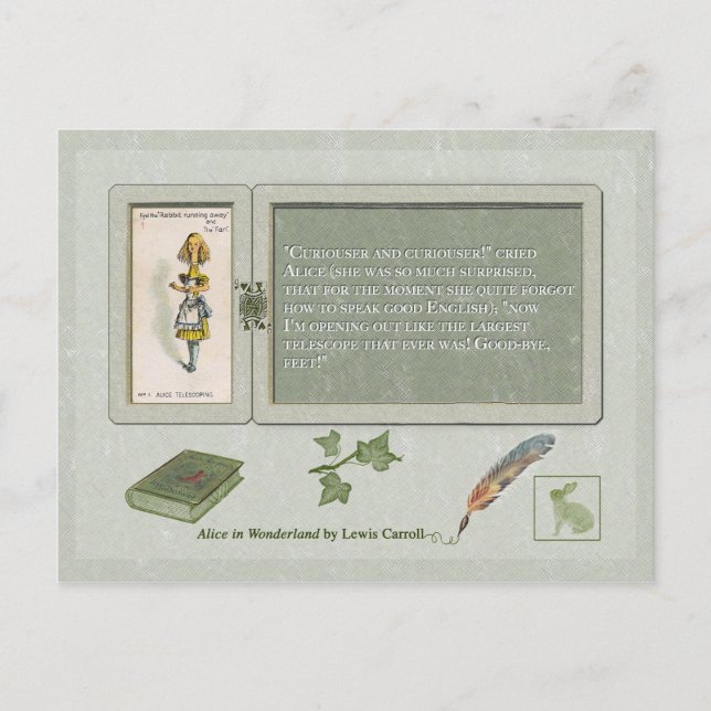 Cartão Postal Cartão-postal Curiouser e Curiouser (Frente)