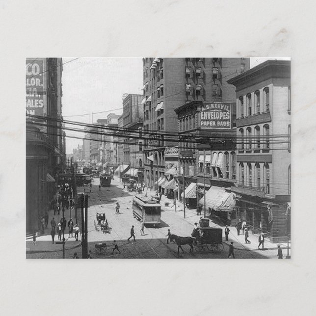 Cartão Postal Cartão-postal da 4th St St. Louis Missouri 1903 (Frente)