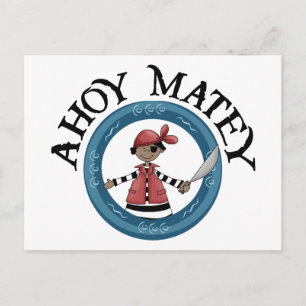Cartão Postal Cartão-postal da Ahoy Matey Patcheye
