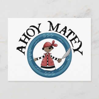 Cartão Postal Cartão-postal da Ahoy Matey Patcheye